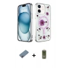 MARSİLYAN™- iPhone 12 Kılıf Kozmos Doku - Siyah Joko Magic 5D Hayalet Cam + Shine Kamera Lens Koruma Cam - PE