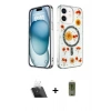 MARSİLYAN™- iPhone 12 Kılıf Kozmos Doku - Siyah Joko Magic 5D Hayalet Cam + Şeffaf Kamera Lens Koruma Cam