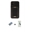 MARSİLYAN™- iPhone 12 Kılıf Kozmos Minimal Prime - Şeffaf Pasifik Cam Ekran Koruyucu + Shine Kamera Lens Koruma Cam - GS