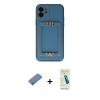 MARSİLYAN™- iPhone 12 Kılıf Kozmos Minimal Prime - Şeffaf Pasifik Cam Ekran Koruyucu + Shine Kamera Lens Koruma Cam - GS