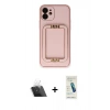 MARSİLYAN™- iPhone 12 Kılıf Kozmos Minimal Prime - Şeffaf Pasifik Cam Ekran Koruyucu + Kamera Lens Koruma Cam - SF