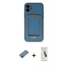 MARSİLYAN™- iPhone 12 Kılıf Kozmos Minimal Prime - Şeffaf Pasifik Cam Ekran Koruyucu + Metal Kamera Lens Koruma Cam - MI
