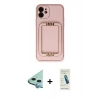 MARSİLYAN™- iPhone 12 Kılıf Kozmos Minimal Prime - Şeffaf Pasifik Cam Ekran Koruyucu + Raze Metal Kamera Lens - MI
