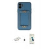 MARSİLYAN™- iPhone 12 Kılıf Kozmos Minimal Prime - Şeffaf Pasifik Cam Ekran Koruyucu + Renkli Kamera Lens Koruma Cam - YL