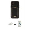 MARSİLYAN™- iPhone 12 Kılıf Kozmos Minimal Prime - Şeffaf Pasifik Cam Ekran Koruyucu + Renkli Kamera Lens Koruma Cam - YL