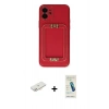 MARSİLYAN™- iPhone 12 Kılıf Kozmos Minimal Prime - Şeffaf Pasifik Cam Ekran Koruyucu + Renkli Kamera Lens Koruma Cam - YL