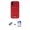 MARSİLYAN™- iPhone 12 Kılıf Kozmos Minimal Prime - Siyah Bilvis 5in1 3D Magic Cam Ekran Koruyucu + Gold Shine Kamera Lens Koruma Cam