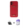 MARSİLYAN™- iPhone 12 Kılıf Kozmos Minimal Prime - Siyah Bilvis 5in1 3D Magic Cam Ekran Koruyucu + Kamera Lens Koruma Cam - SF