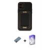 MARSİLYAN™- iPhone 12 Kılıf Kozmos Minimal Prime - Siyah Bilvis 5in1 3D Magic Cam Ekran Koruyucu + Metal Kamera Lens Koruma Cam - KI