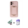 MARSİLYAN™- iPhone 12 Kılıf Kozmos Minimal Prime - Siyah Bilvis 5in1 3D Magic Cam Ekran Koruyucu + Raze Metal Kamera Lens - KI