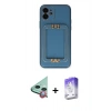 MARSİLYAN™- iPhone 12 Kılıf Kozmos Minimal Prime - Siyah Bilvis 5in1 3D Magic Cam Ekran Koruyucu + Raze Metal Kamera Lens - KI