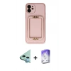 MARSİLYAN™- iPhone 12 Kılıf Kozmos Minimal Prime - Siyah Bilvis 5in1 3D Magic Cam Ekran Koruyucu + Raze Metal Kamera Lens - MI
