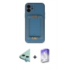 MARSİLYAN™- iPhone 12 Kılıf Kozmos Minimal Prime - Siyah Bilvis 5in1 3D Magic Cam Ekran Koruyucu + Raze Metal Kamera Lens - MI