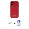 MARSİLYAN™- iPhone 12 Kılıf Kozmos Minimal Prime - Siyah Bilvis 5in1 3D Magic Cam Ekran Koruyucu + Sarı Renkli Kamera Lens Koruma Cam