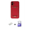 MARSİLYAN™- iPhone 12 Kılıf Kozmos Minimal Prime - Siyah Bilvis 5in1 5D Magic Hayalet Cam Ekran Koruyucu + Renkli Kamera Lens Koruma Cam - SI