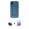 MARSİLYAN™- iPhone 12 Kılıf Kozmos Minimal Prime - Siyah Bilvis 5in1 5D Magic Hayalet Cam Ekran Koruyucu + Kamera Lens Koruma Cam - SF