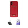 MARSİLYAN™- iPhone 12 Kılıf Kozmos Minimal Prime - Siyah Bilvis 5in1 5D Magic Hayalet Cam Ekran Koruyucu + Kamera Lens Koruma Cam - SF