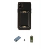 MARSİLYAN™- iPhone 12 Kılıf Kozmos Minimal Prime - Siyah Joko Magic 5D Hayalet Cam + Metal Kamera Lens Koruma Cam - GD