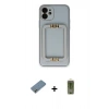 MARSİLYAN™- iPhone 12 Kılıf Kozmos Minimal Prime - Siyah Joko Magic 5D Hayalet Cam + Metal Kamera Lens Koruma Cam - GD