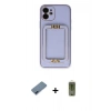 MARSİLYAN™- iPhone 12 Kılıf Kozmos Minimal Prime - Siyah Joko Magic 5D Hayalet Cam + Metal Kamera Lens Koruma Cam - MI