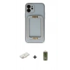 MARSİLYAN™- iPhone 12 Kılıf Kozmos Minimal Prime - Siyah Joko Magic 5D Hayalet Cam + Renkli Kamera Lens Koruma Cam - YL