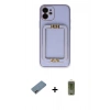 MARSİLYAN™- iPhone 12 Kılıf Kozmos Minimal Prime - Siyah Joko Magic 5D Hayalet Cam + Shine Kamera Lens Koruma Cam - PE