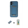 MARSİLYAN™- iPhone 12 Kılıf Kozmos Minimal Prime - Siyah Polymer Nano Ekran Koruyucu + Shine Kamera Lens Koruma Cam - GS