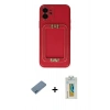 MARSİLYAN™- iPhone 12 Kılıf Kozmos Minimal Prime - Siyah Polymer Nano Ekran Koruyucu + Shine Kamera Lens Koruma Cam - MI