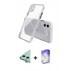 MARSİLYAN™- iPhone 12 Kılıf Nova Asil Özel Seri - Siyah Bilvis 5in1 3D Magic Cam Ekran Koruyucu + Raze Metal Kamera Lens - MI