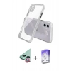 MARSİLYAN™- iPhone 12 Kılıf Nova Asil Özel Seri - Siyah Bilvis 5in1 3D Magic Cam Ekran Koruyucu + Raze Metal Kamera Lens - KI
