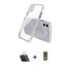MARSİLYAN™- iPhone 12 Kılıf Nova Asil Özel Seri - Siyah Joko Magic 5D Hayalet Cam + Kamera Lens Koruma Cam - SF