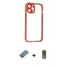 MARSİLYAN™- iPhone 12 Kılıf Nova Asil Özel Seri - Siyah Joko Magic 5D Hayalet Cam + Metal Kamera Lens Koruma Cam - MI