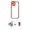 MARSİLYAN™- iPhone 12 Kılıf Nova Asil Özel Seri - Siyah Joko Magic 5D Hayalet Cam + Raze Metal Kamera Lens - KI