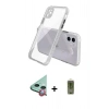 MARSİLYAN™- iPhone 12 Kılıf Nova Asil Özel Seri - Siyah Joko Magic 5D Hayalet Cam + Raze Metal Kamera Lens - KI