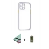 MARSİLYAN™- iPhone 12 Kılıf Nova Asil Özel Seri - Siyah Joko Magic 5D Hayalet Cam + Raze Metal Kamera Lens - KI