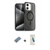 MARSİLYAN™- iPhone 12 Kılıf Nova Asil Prime - Şeffaf Pasifik Cam Ekran Koruyucu + Shine Kamera Lens Koruma Cam - GI