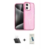 MARSİLYAN™- iPhone 12 Kılıf Nova Asil Prime - Şeffaf Pasifik Cam Ekran Koruyucu + Şeffaf Kamera Lens Koruma Cam