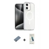 MARSİLYAN™- iPhone 12 Kılıf Nova Asil Prime - Şeffaf Pasifik Cam Ekran Koruyucu + Shine Kamera Lens Koruma Cam - SABE