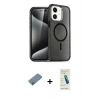 MARSİLYAN™- iPhone 12 Kılıf Nova Asil Prime - Şeffaf Pasifik Cam Ekran Koruyucu + Shine Kamera Lens Koruma Cam - SABE