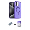 MARSİLYAN™- iPhone 12 Kılıf Nova Asil Prime - Siyah Bilvis 5in1 3D Magic Cam Ekran Koruyucu + Shine Kamera Lens Koruma Cam - GD