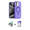 MARSİLYAN™- iPhone 12 Kılıf Nova Asil Prime - Siyah Bilvis 5in1 3D Magic Cam Ekran Koruyucu + Raze Metal Kamera Lens - KI