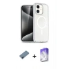 MARSİLYAN™- iPhone 12 Kılıf Nova Asil Prime - Siyah Bilvis 5in1 3D Magic Cam Ekran Koruyucu + Metal Kamera Lens Koruma Cam - MI
