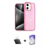 MARSİLYAN™- iPhone 12 Kılıf Nova Asil Prime - Siyah Bilvis 5in1 3D Magic Cam Ekran Koruyucu + Kamera Lens Koruma Cam - SF