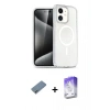 MARSİLYAN™- iPhone 12 Kılıf Nova Asil Prime - Siyah Bilvis 5in1 3D Magic Cam Ekran Koruyucu + Shine Kamera Lens Koruma Cam - SABE