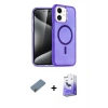 MARSİLYAN™- iPhone 12 Kılıf Nova Asil Prime - Siyah Bilvis 5in1 5D Magic Hayalet Cam Ekran Koruyucu + Metal Kamera Lens Koruma Cam - GD