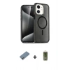 MARSİLYAN™- iPhone 12 Kılıf Nova Asil Prime - Siyah Joko Magic 5D Hayalet Cam + Metal Kamera Lens Koruma Cam - GD