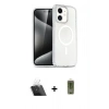 MARSİLYAN™- iPhone 12 Kılıf Nova Asil Prime - Siyah Joko Magic 5D Hayalet Cam + Kamera Lens Koruma Cam - SF