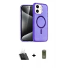 MARSİLYAN™- iPhone 12 Kılıf Nova Asil Prime - Siyah Joko Magic 5D Hayalet Cam + Kamera Lens Koruma Cam - SF