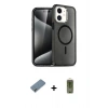 MARSİLYAN™- iPhone 12 Kılıf Nova Asil Prime - Siyah Joko Magic 5D Hayalet Cam + Metal Kamera Lens Koruma Cam - AKYL