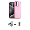 MARSİLYAN™- iPhone 12 Kılıf Nova Asil Prime - Siyah Joko Magic 5D Hayalet Cam + Raze Metal Kamera Lens - KI